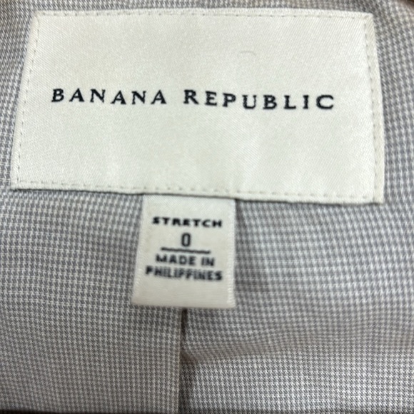 BANANA REPUBLIC Navy blue striped wool jacket rn 54023 stretch size 0 - Picture 11 of 12